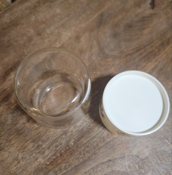 Vintage Pyrex Spice Of Life Round Clear Glass Storage Container Jar - Picture 8 of 11